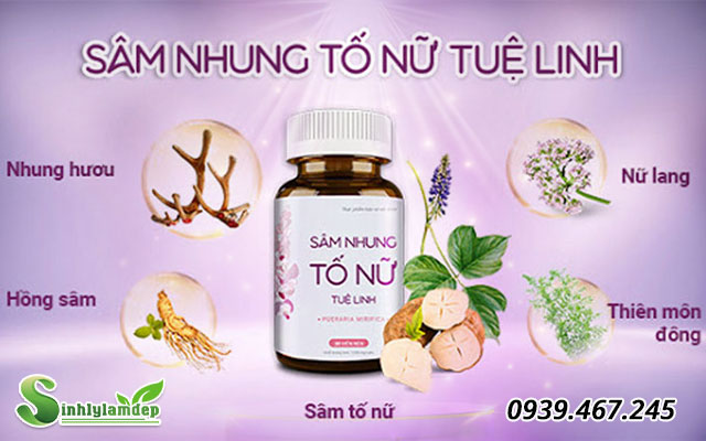 thành phần sâm nhung tố nữ tuệ linh