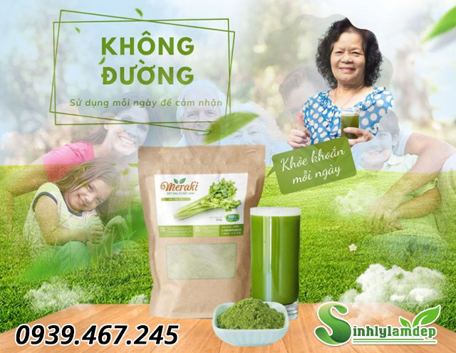 giới thiệu bột cần tây meraki