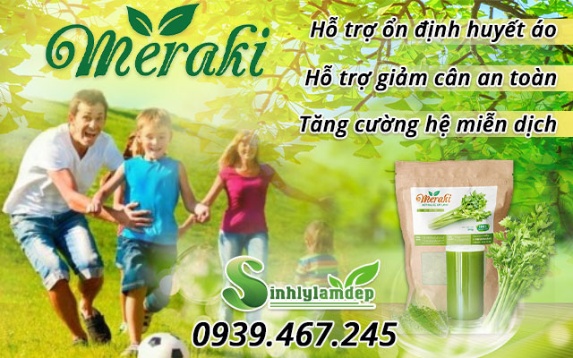 công dụng bột cần tây meraki