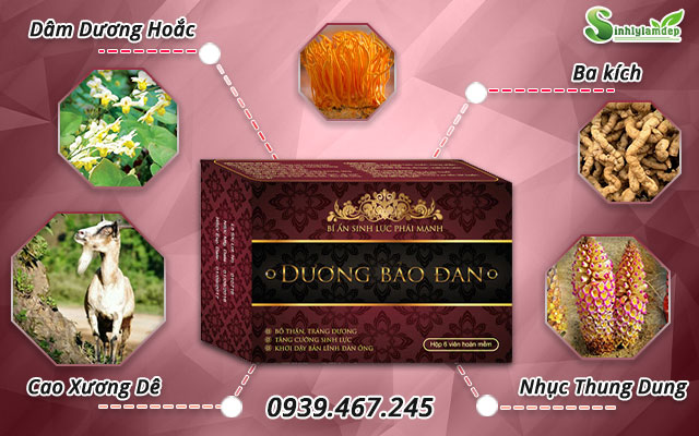 thành phần sản phẩm dương bảo đan