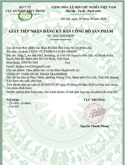 giấy đăng ký hyperwell