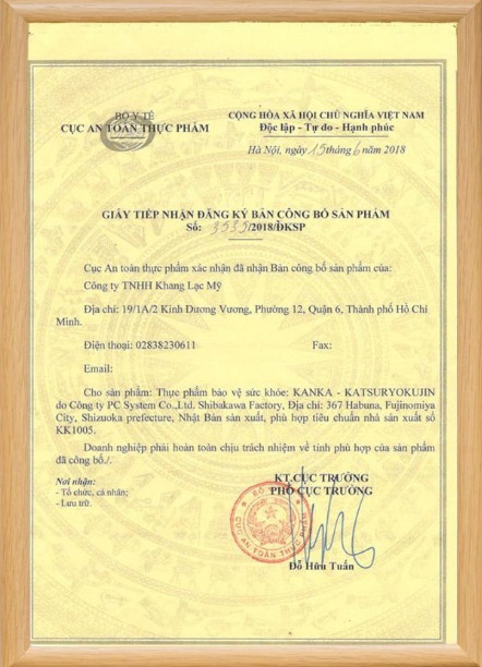 giấy công bố kanka