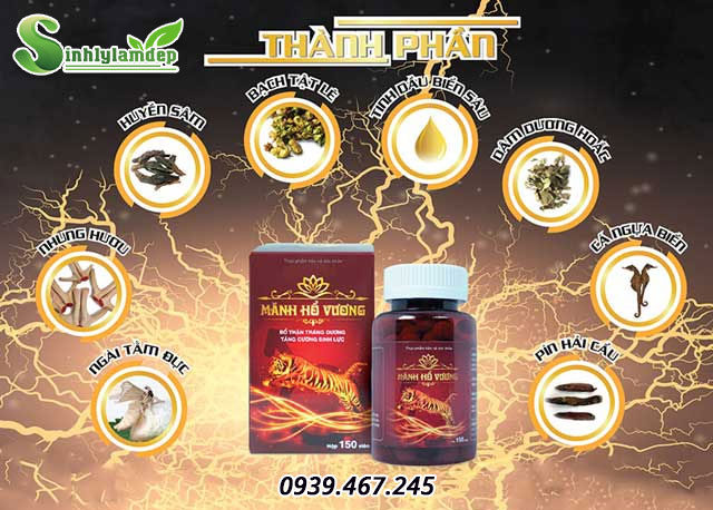 thành phần sản phẩm mãnh hổ vương