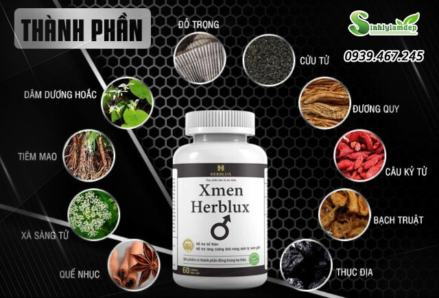 thành phần sản phẩm xmen herblux