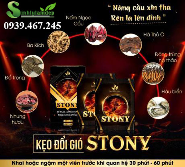 thành phần sản phẩm kẹo stony