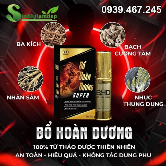thành phần chai xịt bổ hoàn dương super
