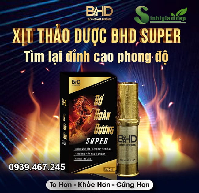 thông tin xịt bổ hoàn dương super