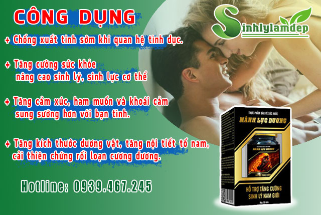 công dụng của sàn phẩm Mãnh Lực Dương