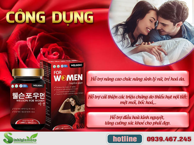 Công dụng của sản phẩm Welson For Women