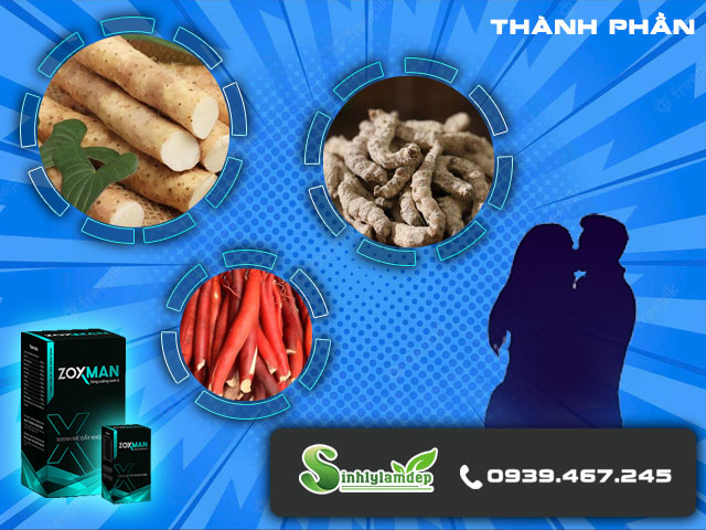 Thành phần của sản phẩm Zoxman
