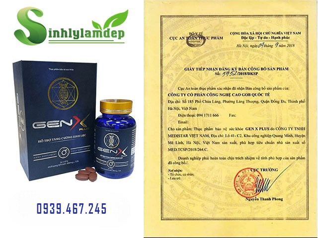 giấy chứng nhận gen x plus