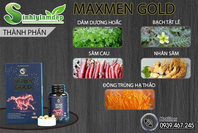 thành phần sản phẩm maxmen gold