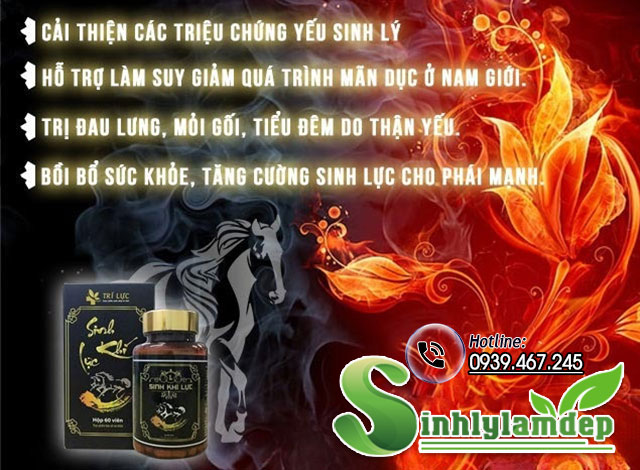 công dụng sản phẩm sinh khí lực
