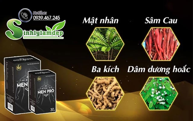 thành phần sản phẩm thiên an men pro