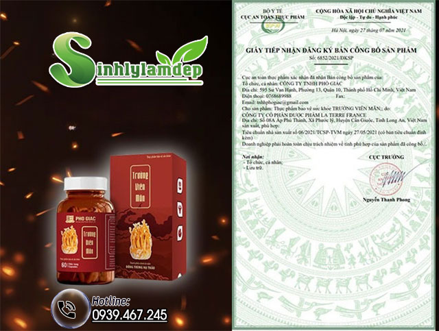 giấy công bố sản phẩm trường viên mãn