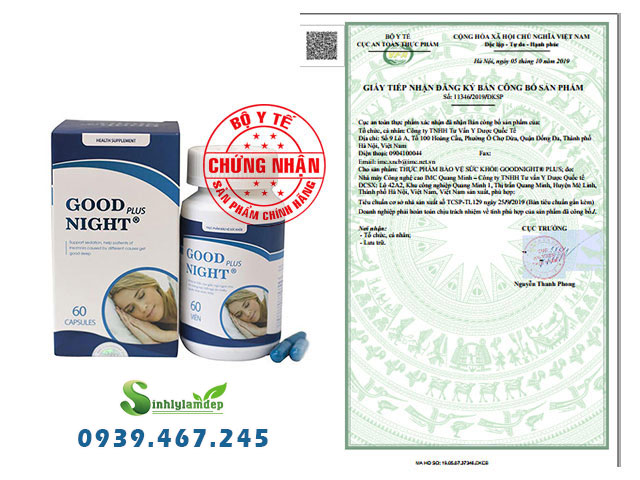 giấy chứng nhận good night plus