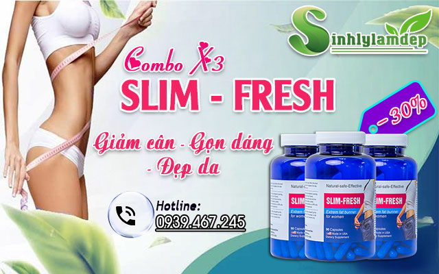 giới thiệu combo 3 hộp sản phẩm slim fresh