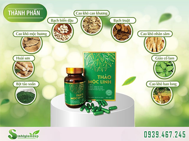 thành phần thảo mộc linh
