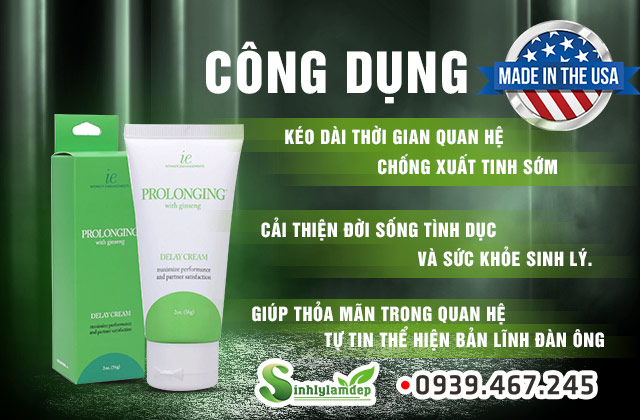 Gel bôi Proloonging Delay Cream kéo dài thời gian, chống xuất sớm