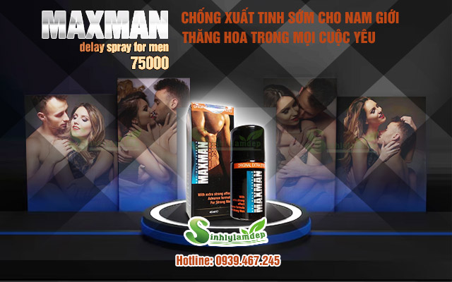Maxman Delay Spray For Men 75000 - Xịt chống xuất tinh sớm số 1