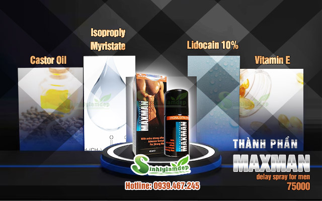 Maxman Delay Spray For Men 75000 - Xịt chống xuất tinh sớm số 1