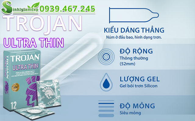 ưu điểm trojan ultra condoms - 12 pack