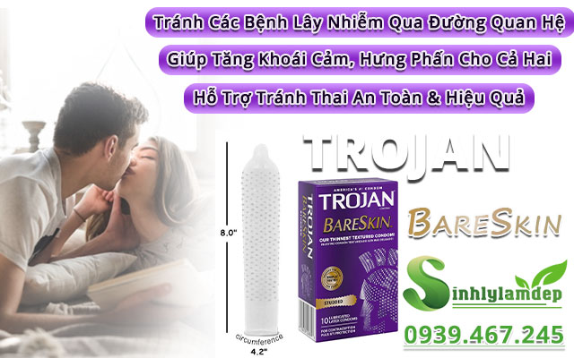 công dụng trojan studded bareskin