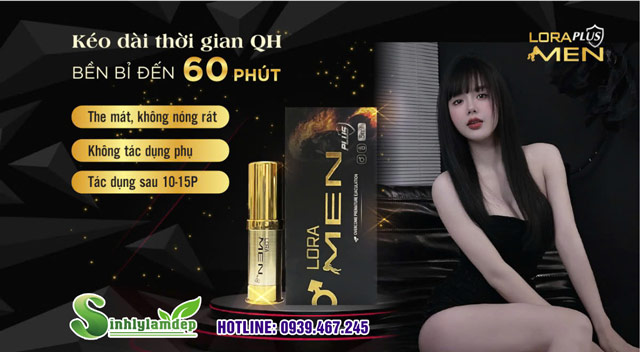 Chai xịt Lora Men Plus 10ml kéo dài thời gian quan hệ