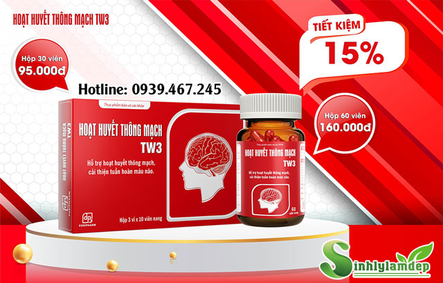 Hoạt Huyết Thông Mạch TW3 - An toàn cho người bị đau đầu, hoa mắt, chóng mặt