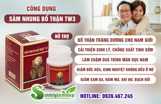 Công dụng của Sâm Nhung Bổ Thận TW3