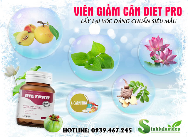 Viên Uống Giảm Mỡ Bụng Diet Pro thành phần tự nhiên